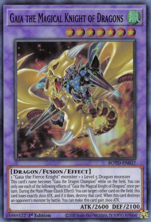 Gaia the Magical Knight of Dragons (ROTD-EN037) - Rise of the Duelist 1st Edition Rise of the Duelist Yugioh Single Squirtle Squad Card Shop.