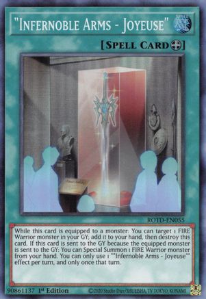 "Infernoble Arms - Joyeuse" (ROTD-EN055) - Rise of the Duelist 1st Edition Rise of the Duelist Yugioh Single Squirtle Squad Card Shop.