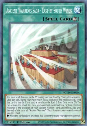 Ancient Warriors Saga - East-by-South Winds (ROTD-EN060) - Rise of the Duelist 1st Edition Rise of the Duelist Yugioh Single Squirtle Squad Card Shop.
