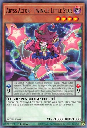 Abyss Actor - Twinkle Little Star (ROTD-EN081) - Rise of the Duelist 1st Edition Rise of the Duelist Yugioh Single Squirtle Squad Card Shop.