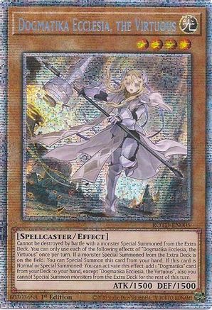 Dogmatika Ecclesia, the Virtuous (Starlight Rare) (ROTD-EN005) - Rise of the Duelist 1st Edition Rise of the Duelist Yugioh Single Squirtle Squad Card Shop.