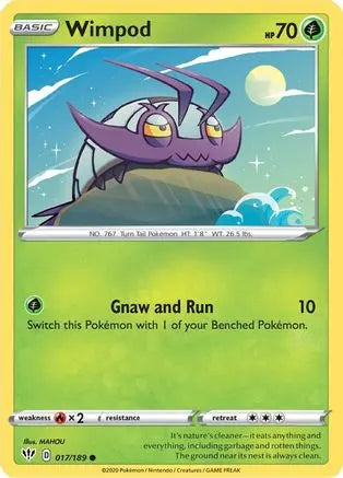 Wimpod 017 - Reverse Holofoil SWSH03 Darkness Ablaze - Common
