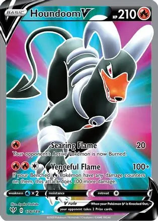 Houndoom V (Full Art) 178 - Holofoil SWSH03 Darkness Ablaze - Ultra Rare