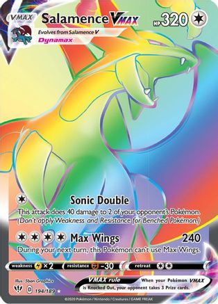 Salamence VMAX 194/189 - Darkness Ablaze Rainbow Secret Rare Holofoil