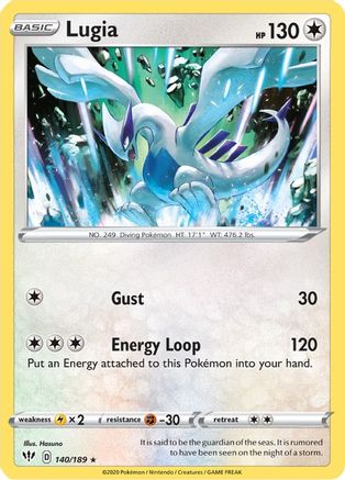 Lugia 140 - Reverse Holofoil SWSH03 Darkness Ablaze - Rare SWSH03: Darkness Ablaze Pokemon Single Squirtle Squad Card Shop.