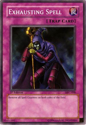 Exhausting Spell (MFC-098) - Magician's Force 1st Edition Magician's Force Yugioh Single Squirtle Squad Card Shop.