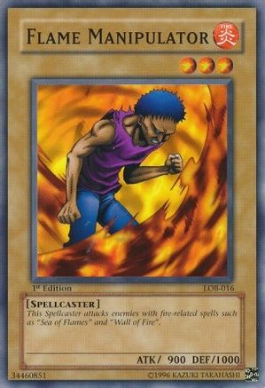 Flame Manipulator (LOB-016) - The Legend of Blue Eyes White Dragon 1st Edition The Legend of Blue Eyes White Dragon Yugioh Single Squirtle Squad Card Shop.