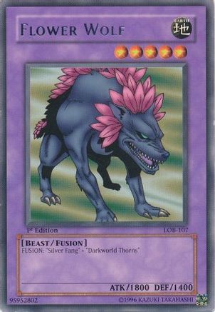 Flower Wolf (LOB-107) - The Legend of Blue Eyes White Dragon 1st Edition The Legend of Blue Eyes White Dragon Yugioh Single Squirtle Squad Card Shop.