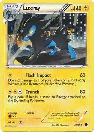 Luxray - 46/99 (Cosmos Holo)/99 - Holofoil Blister Exclusives - Promo Blister Exclusives Pokemon Single Squirtle Squad Card Shop.