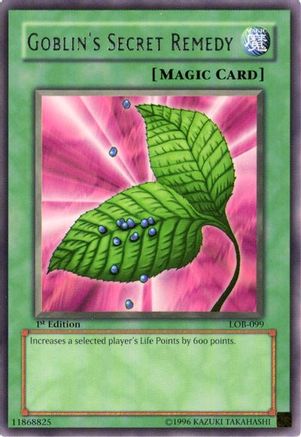 Goblin's Secret Remedy (LOB-099) - The Legend of Blue Eyes White Dragon Unlimited The Legend of Blue Eyes White Dragon Yugioh Single Squirtle Squad Card Shop.