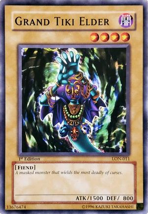 Grand Tiki Elder (LON-011) - Labyrinth of Nightmare 1st Edition Labyrinth of Nightmare Yugioh Single Squirtle Squad Card Shop.