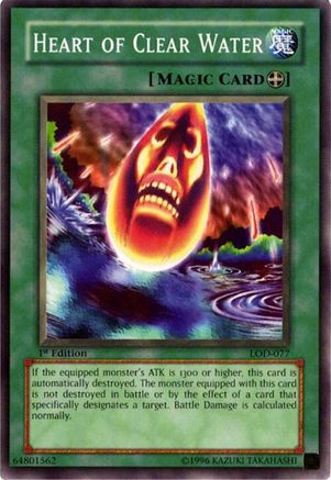 Heart of Clear Water (LOD-077) - Legacy of Darkness 1st Edition Legacy of Darkness Yugioh Single Squirtle Squad Card Shop.