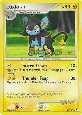 Luxio - 52/130 (Prerelease)/130 Nintendo Promos - Promo Nintendo Promos Pokemon Single Squirtle Squad Card Shop.