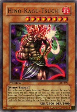 Hino-Kagu-Tsuchi (LOD-070) - Legacy of Darkness 1st Edition Legacy of Darkness Yugioh Single Squirtle Squad Card Shop.