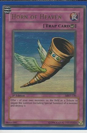 Horn of Heaven (MRD-130) - Metal Raiders 1st Edition Metal Raiders Yugioh Single Squirtle Squad Card Shop.