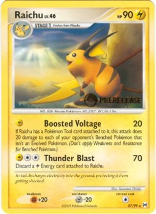 Raichu - 27/99 (Prerelease)/99 Nintendo Promos - Promo Nintendo Promos Pokemon Single Squirtle Squad Card Shop.