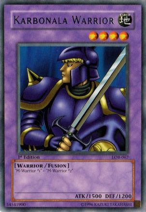 Karbonala Warrior (LOB-067) - The Legend of Blue Eyes White Dragon Unlimited The Legend of Blue Eyes White Dragon Yugioh Single Squirtle Squad Card Shop.