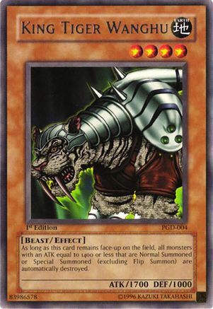 King Tiger Wanghu (PGD-004) - Pharaonic Guardian 1st Edition Pharaonic Guardian Yugioh Single Squirtle Squad Card Shop.