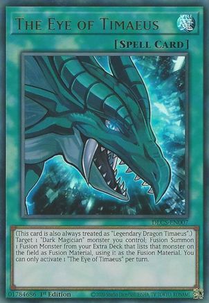 The Eye of Timaeus (DLCS-EN007) - Dragons of Legend: The Complete Series 1st Edition Dragons of Legend: The Complete Series Yugioh Single Squirtle Squad Card Shop.