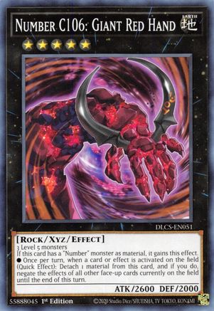 Number C106: Giant Red Hand (DLCS-EN051) - Dragons of Legend: The Complete Series 1st Edition Dragons of Legend: The Complete Series Yugioh Single Squirtle Squad Card Shop.