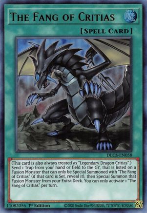 The Fang of Critias (DLCS-EN058) - Dragons of Legend: The Complete Series 1st Edition Dragons of Legend: The Complete Series Yugioh Single Squirtle Squad Card Shop.