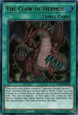 The Claw of Hermos (DLCS-EN064) - Dragons of Legend: The Complete Series 1st Edition Dragons of Legend: The Complete Series Yugioh Single Squirtle Squad Card Shop.