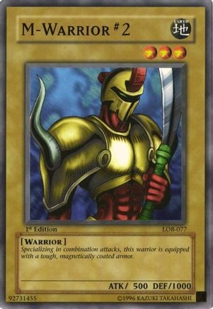 M-Warrior #2 (LOB-077) - The Legend of Blue Eyes White Dragon Unlimited The Legend of Blue Eyes White Dragon Yugioh Single Squirtle Squad Card Shop.