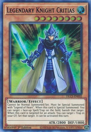 Legendary Knight Critias (Blue) (DLCS-EN002) - Dragons of Legend: The Complete Series 1st Edition Dragons of Legend: The Complete Series Yugioh Single Squirtle Squad Card Shop.