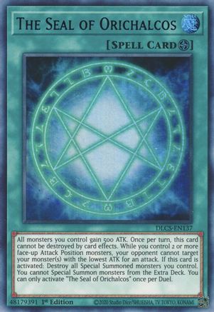 The Seal of Orichalcos (Purple) (DLCS-EN137) - Dragons of Legend: The Complete Series 1st Edition Dragons of Legend: The Complete Series Yugioh Single Squirtle Squad Card Shop.