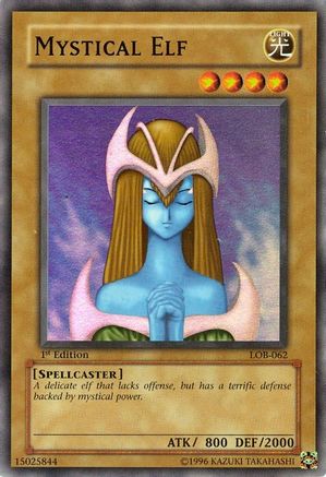 Mystical Elf (LOB-062) - The Legend of Blue Eyes White Dragon Unlimited The Legend of Blue Eyes White Dragon Yugioh Single Squirtle Squad Card Shop.