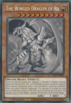 The Winged Dragon of Ra (Ghost Rare) (LED7-EN000) - Legendary Duelists: Rage of Ra Unlimited Legendary Duelists: Rage of Ra Yugioh Single Squirtle Squad Card Shop.