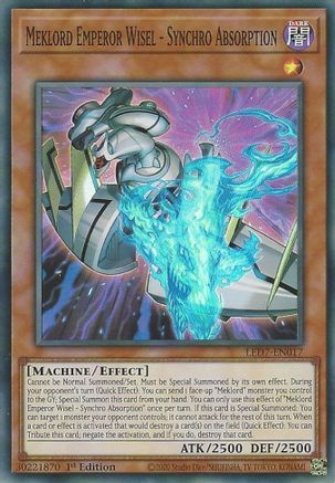Meklord Emperor Wisel - Synchro Absorption (LED7-EN017) - Legendary Duelists: Rage of Ra 1st Edition Legendary Duelists: Rage of Ra Yugioh Single Squirtle Squad Card Shop.