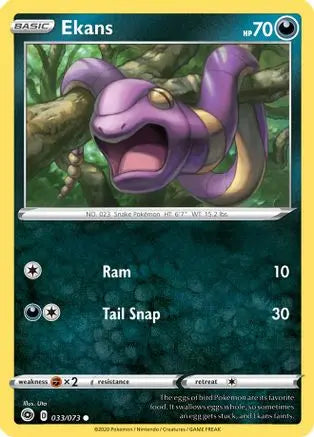 Ekans 033 - Reverse Holofoil Champions Path - Common