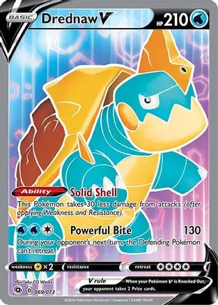 Drednaw V (Full Art) 069 - Holofoil Champions Path - Ultra Rare Champion's Path Pokemon Single Squirtle Squad Card Shop.