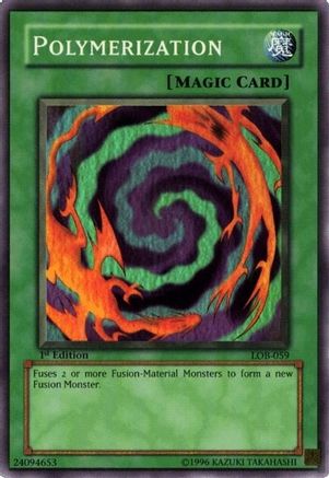 Polymerization (LOB-059) - The Legend of Blue Eyes White Dragon Unlimited The Legend of Blue Eyes White Dragon Yugioh Single Squirtle Squad Card Shop.