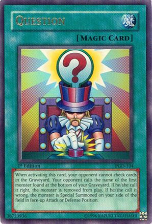 Question (PGD-104) - Pharaonic Guardian 1st Edition Pharaonic Guardian Yugioh Single Squirtle Squad Card Shop.
