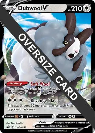 Dubwool V SWSH049 - Holofoil Jumbo Cards - Promo Jumbo Cards Pokemon Single Squirtle Squad Card Shop.