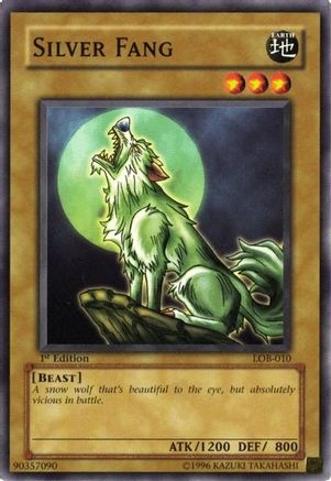 Silver Fang (LOB-010) - The Legend of Blue Eyes White Dragon 1st Edition The Legend of Blue Eyes White Dragon Yugioh Single Squirtle Squad Card Shop.