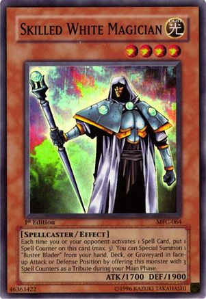 Skilled White Magician (MFC-064) - Magician's Force 1st Edition Magician's Force Yugioh Single Squirtle Squad Card Shop.