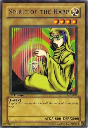 Spirit of the Harp (LOB-078) - The Legend of Blue Eyes White Dragon Unlimited The Legend of Blue Eyes White Dragon Yugioh Single Squirtle Squad Card Shop.