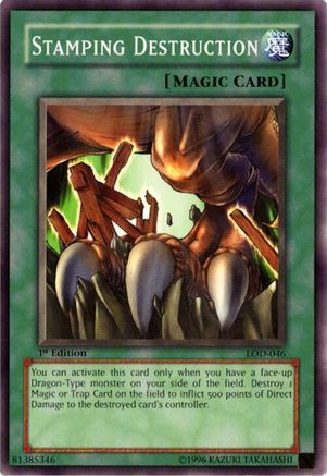 Stamping Destruction (LOD-046) - Legacy of Darkness 1st Edition Legacy of Darkness Yugioh Single Squirtle Squad Card Shop.