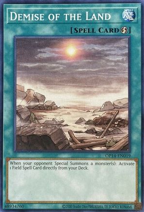 Demise of the Land (OP14-EN019) - OTS Tournament Pack 14 Unlimited OTS Tournament Pack 14 Yugioh Single Squirtle Squad Card Shop.