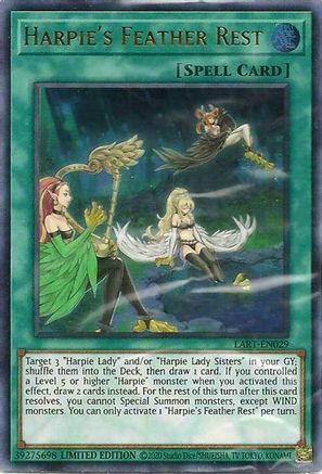 Harpie's Feather Rest (LART-EN029) - The Lost Art Promotion Limited The Lost Art Promotion Yugioh Single Squirtle Squad Card Shop.