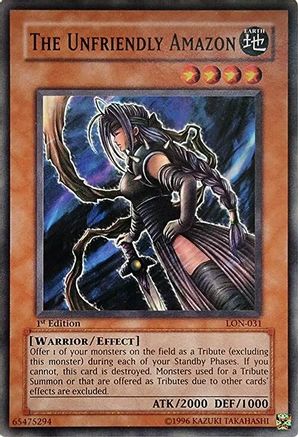 The Unfriendly Amazon (LON-031) - Labyrinth of Nightmare 1st Edition Labyrinth of Nightmare Yugioh Single Squirtle Squad Card Shop.