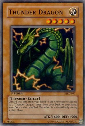 Thunder Dragon (MRD-097) - Metal Raiders 1st Edition Metal Raiders Yugioh Single Squirtle Squad Card Shop.