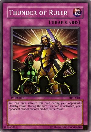 Thunder of Ruler (MFC-042) - Magician's Force Unlimited Magician's Force Yugioh Single Squirtle Squad Card Shop.