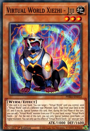 Virtual World Xiezhi - Jiji (PHRA-EN012) - Phantom Rage 1st Edition Phantom Rage Yugioh Single Squirtle Squad Card Shop.