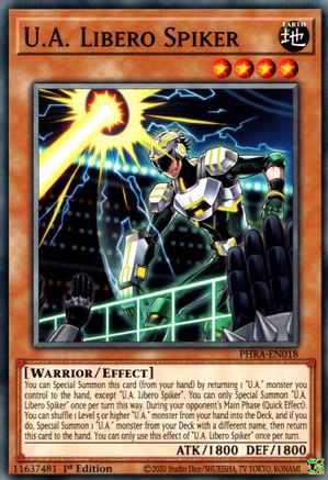 U.A. Libero Spiker (PHRA-EN018) - Phantom Rage 1st Edition Phantom Rage Yugioh Single Squirtle Squad Card Shop.