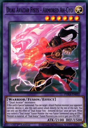 Dual Avatar Fists - Armored Ah-Gyo (PHRA-EN032) - Phantom Rage 1st Edition Phantom Rage Yugioh Single Squirtle Squad Card Shop.