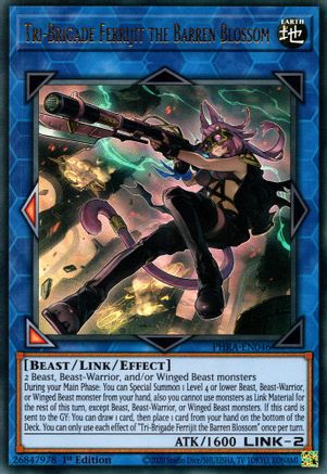 Tri-Brigade Ferrijit the Barren Blossom (PHRA-EN046) - Phantom Rage 1st Edition Phantom Rage Yugioh Single Squirtle Squad Card Shop.